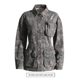 Personalisierte Samouflage Dreidimensionale Große Tasche Revers Taille Werkzeug Jeansjacke Langarm Mantel
